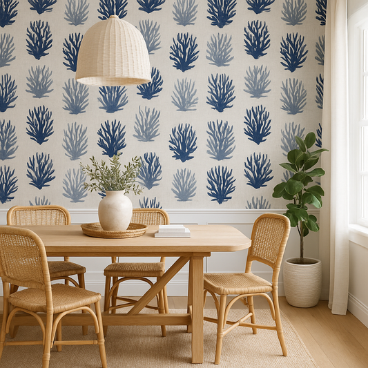 Faded Coral Press Wallpaper