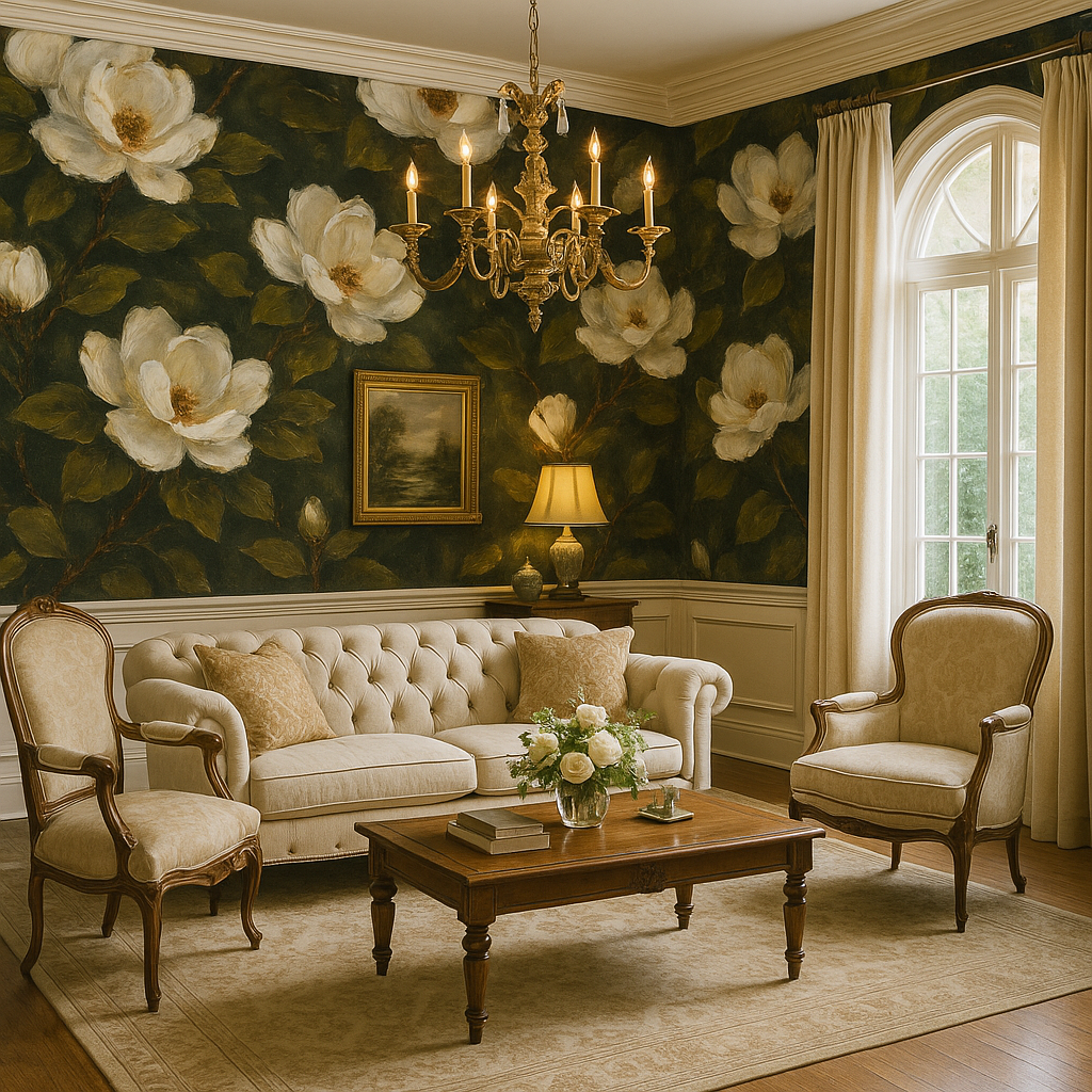 Moonlit Magnolia Wallpaper