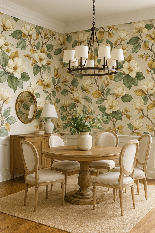 Magnolia Linework Wallpaper