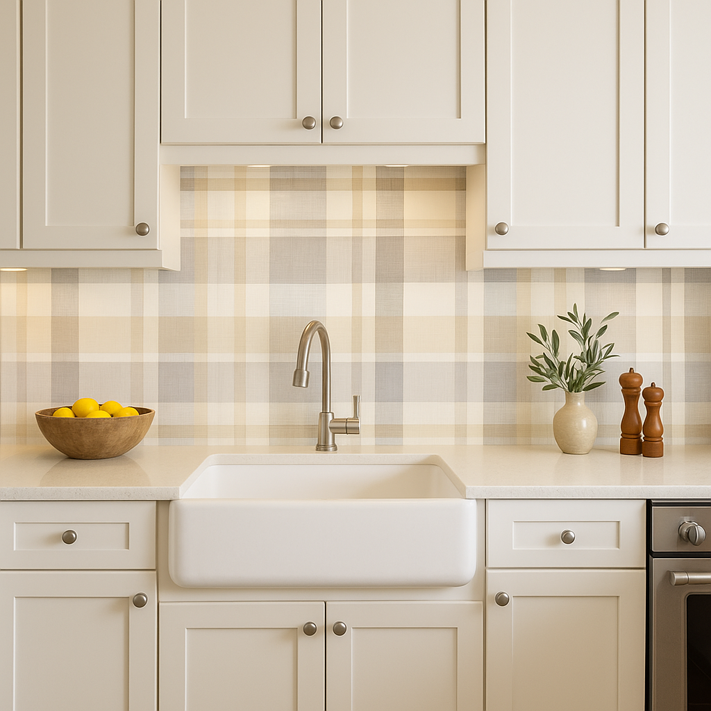 Muted Field Plaid Wallpaper