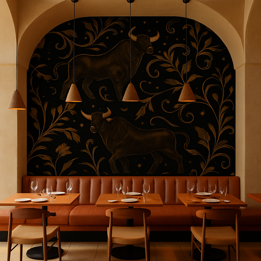 Gilded Taurus Wallpaper