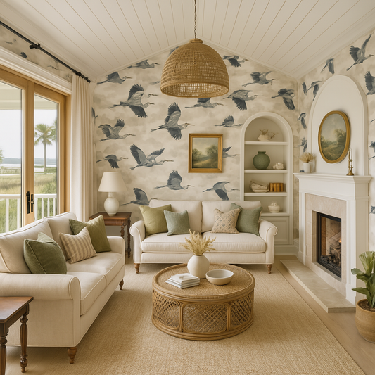 Blue Marsh Waltz Wallpaper