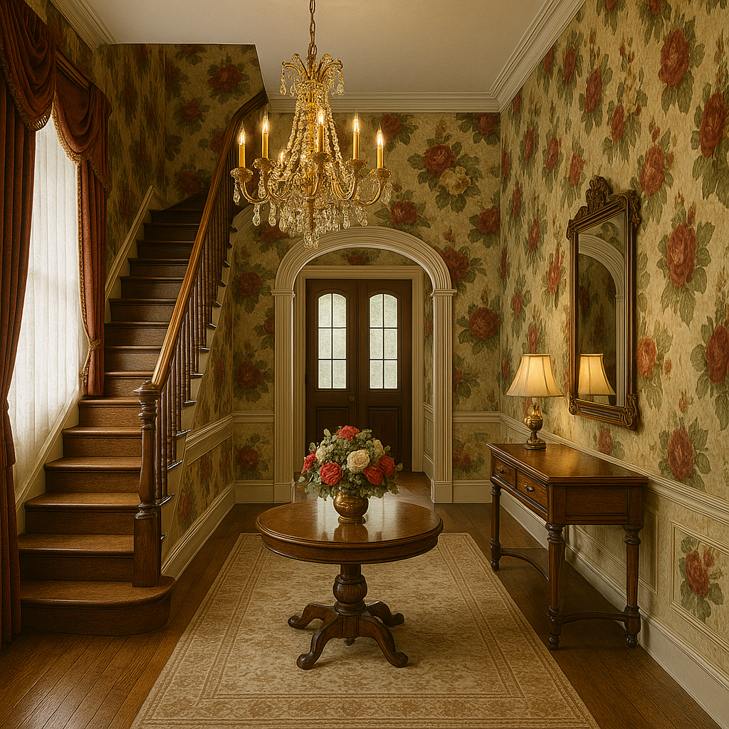 English Rose Tangle Wallpaper