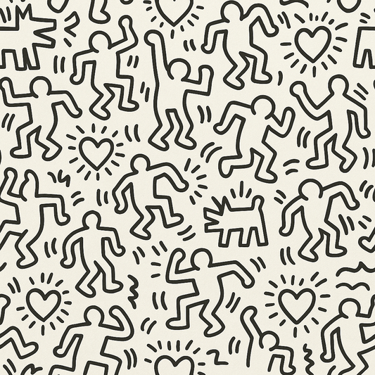 Haring Playhouse Wallpaper