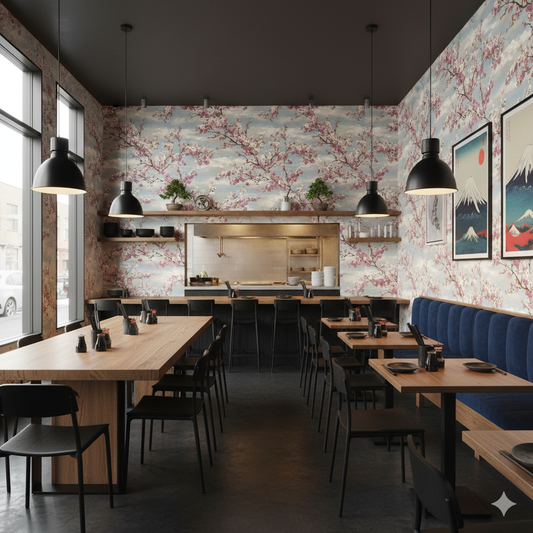 Clouded Sakura Sky Wallpaper