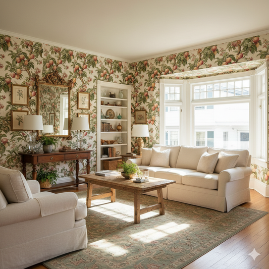 Blushstone Peaches Wallpaper