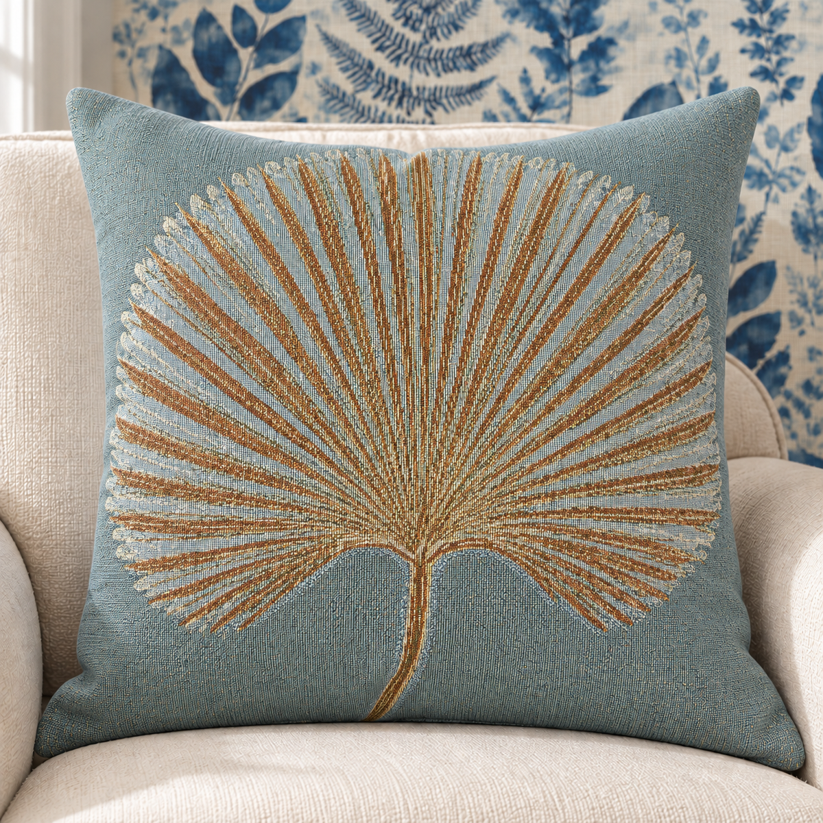 Palmetto Sky Woven Throw Pillow