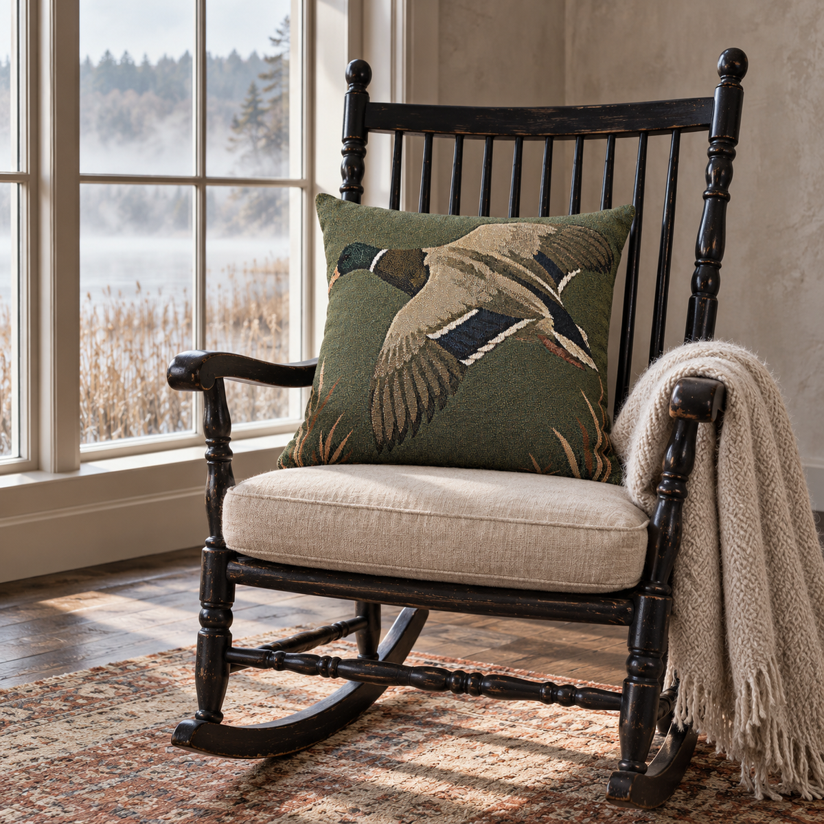 Marshbound Woven Throw Pillow