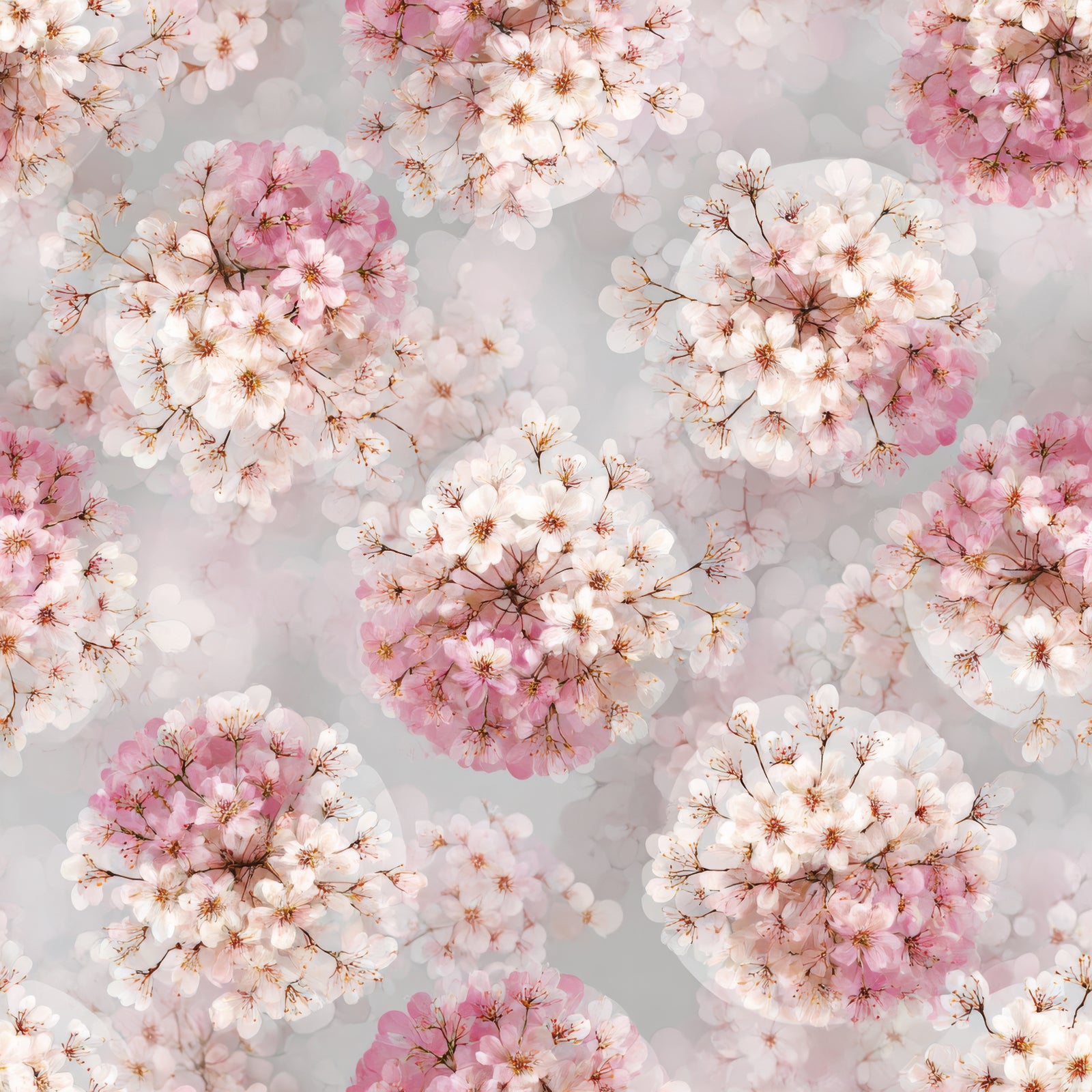 Sakura lantern bloom wallpaper with floral pattern and watercolor textures.