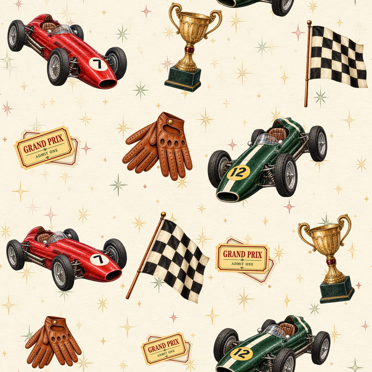 Grand Prix Sunday — wallpaper pattern