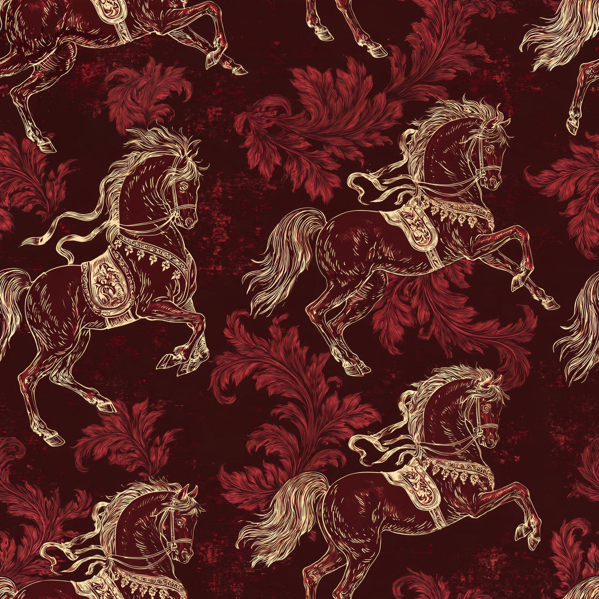 Cavalier in Crimson — wallpaper pattern
