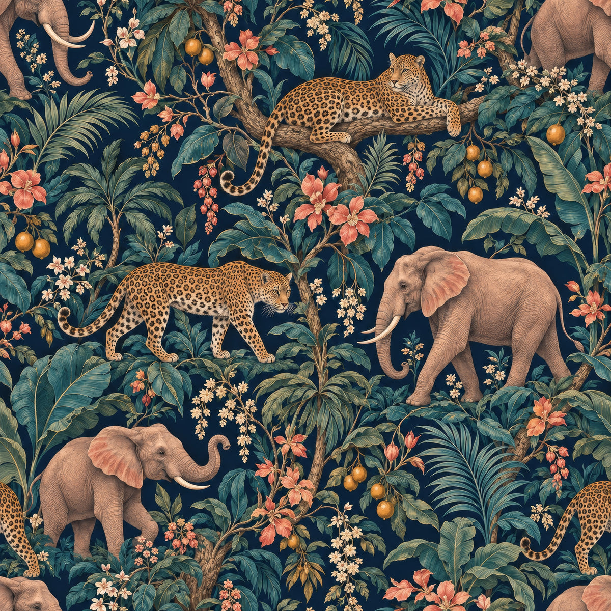 Canopy Menagerie — wallpaper pattern