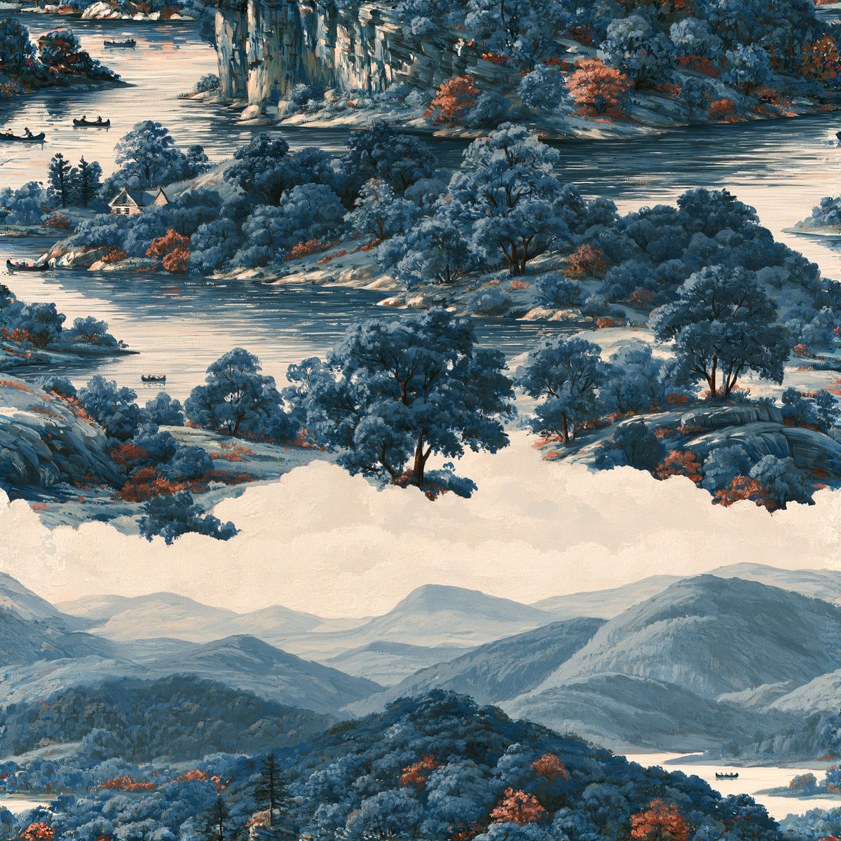 Riverbend Canvas — wallpaper pattern