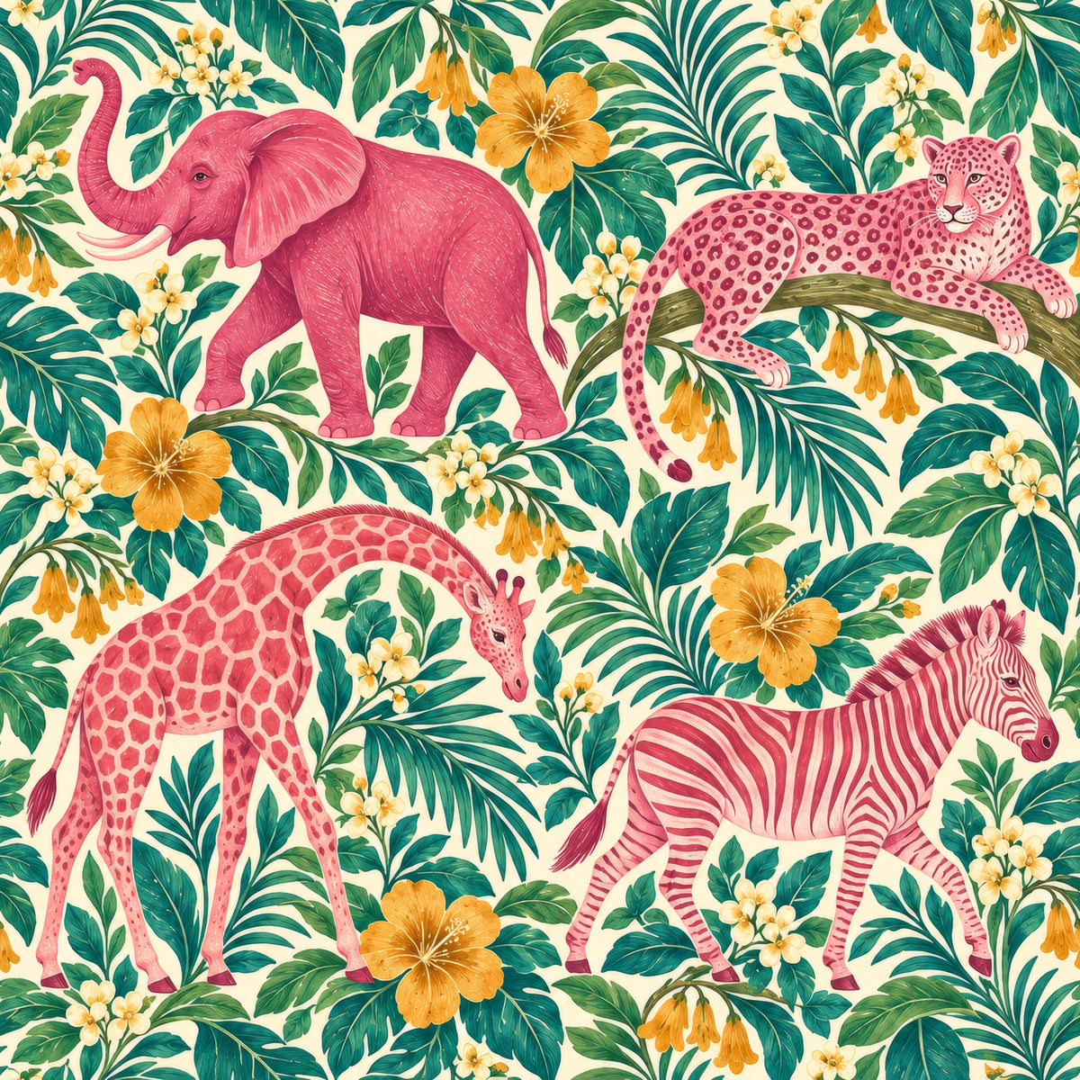 Raspberry Roamers — wallpaper pattern