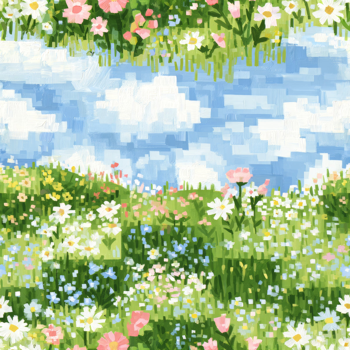 Suspended Meadow — wallpaper pattern