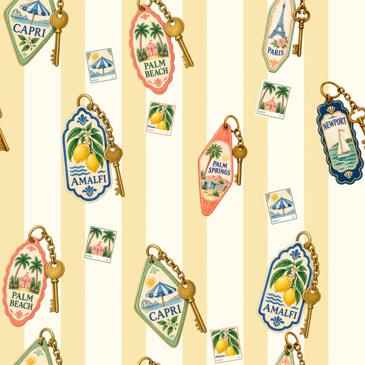 Grand Hotel Keys — wallpaper pattern