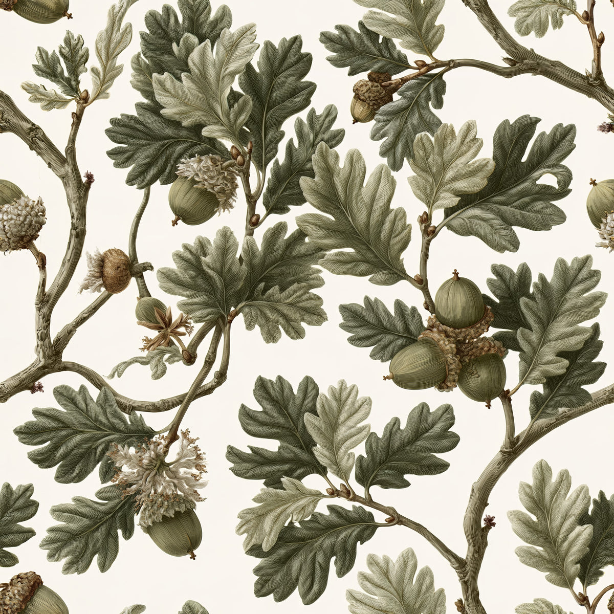 Acorn Almanac — wallpaper pattern