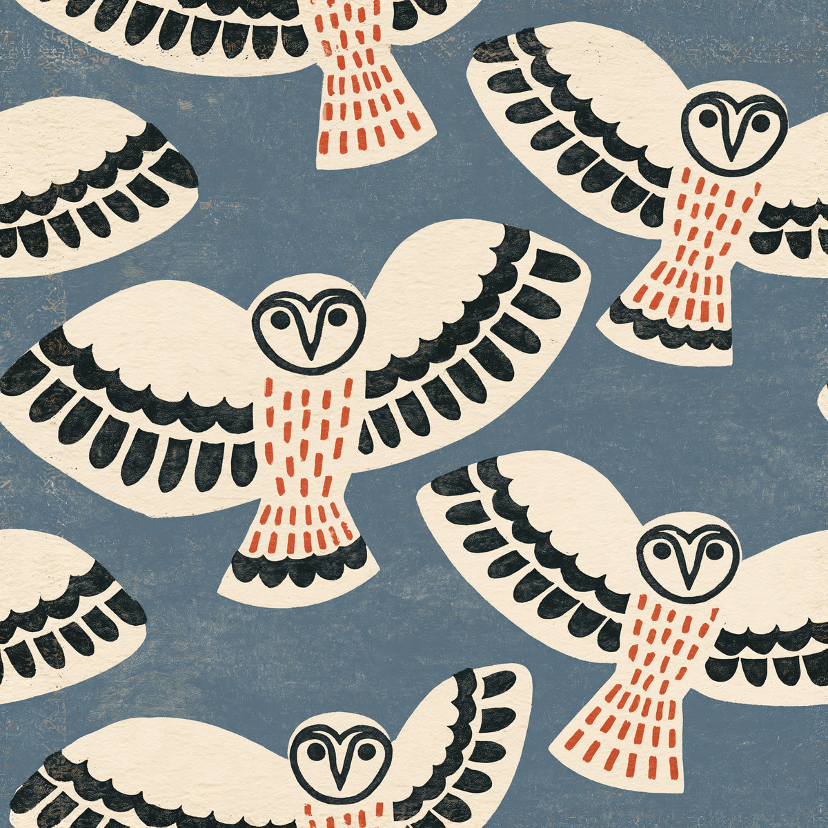 Barn Owl Glide — wallpaper pattern