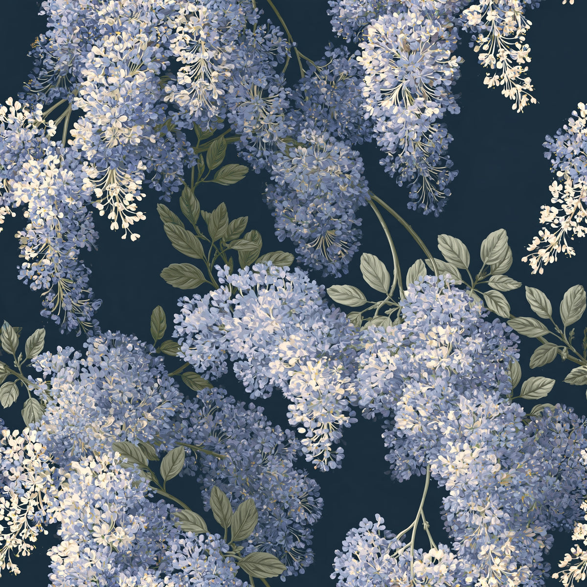 Lilac Cascade — wallpaper pattern
