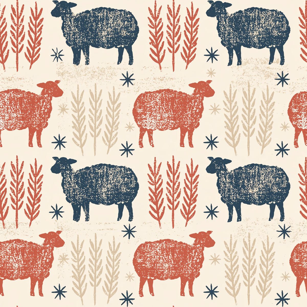 Wheatfield Flock — wallpaper pattern