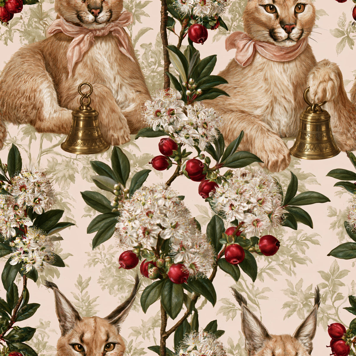 Caracal Chiming — wallpaper pattern