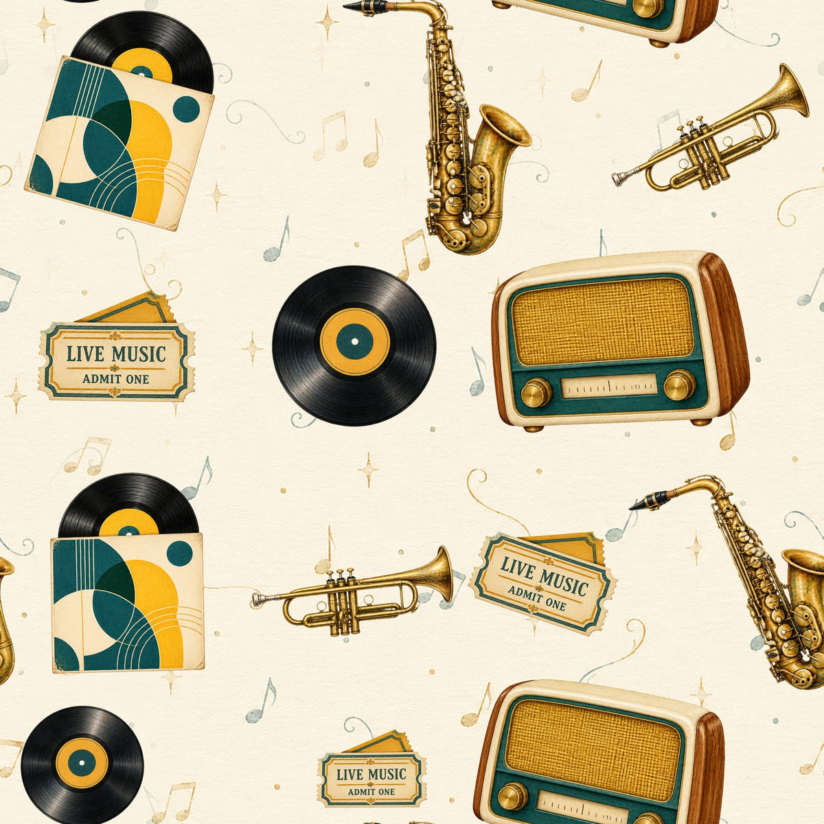 Jazz Age Blueprint — wallpaper pattern