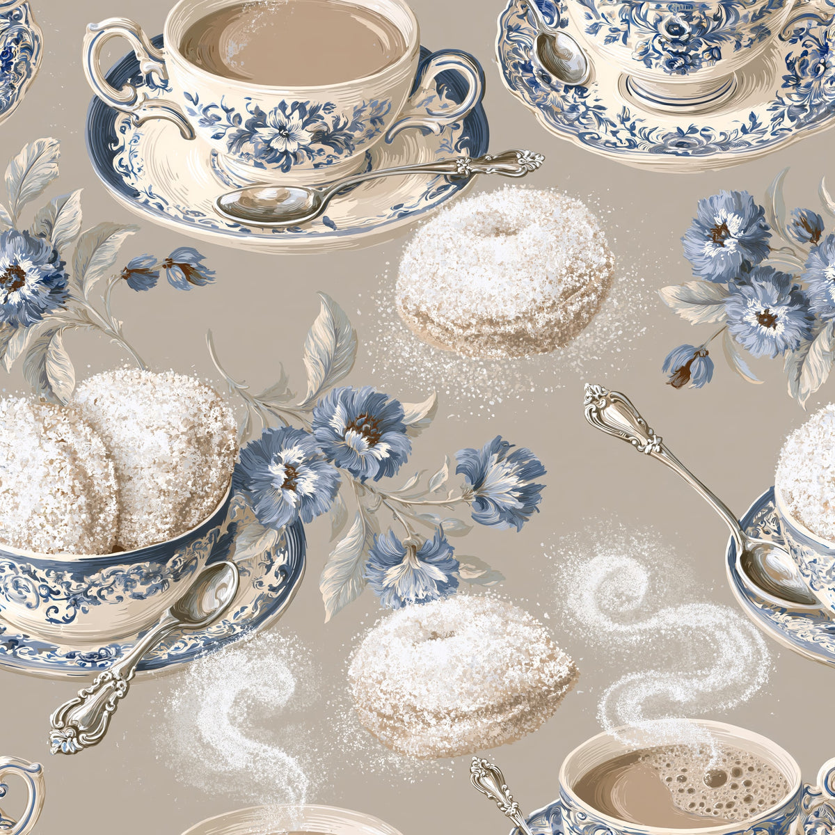The Sugared Saucer — wallpaper pattern