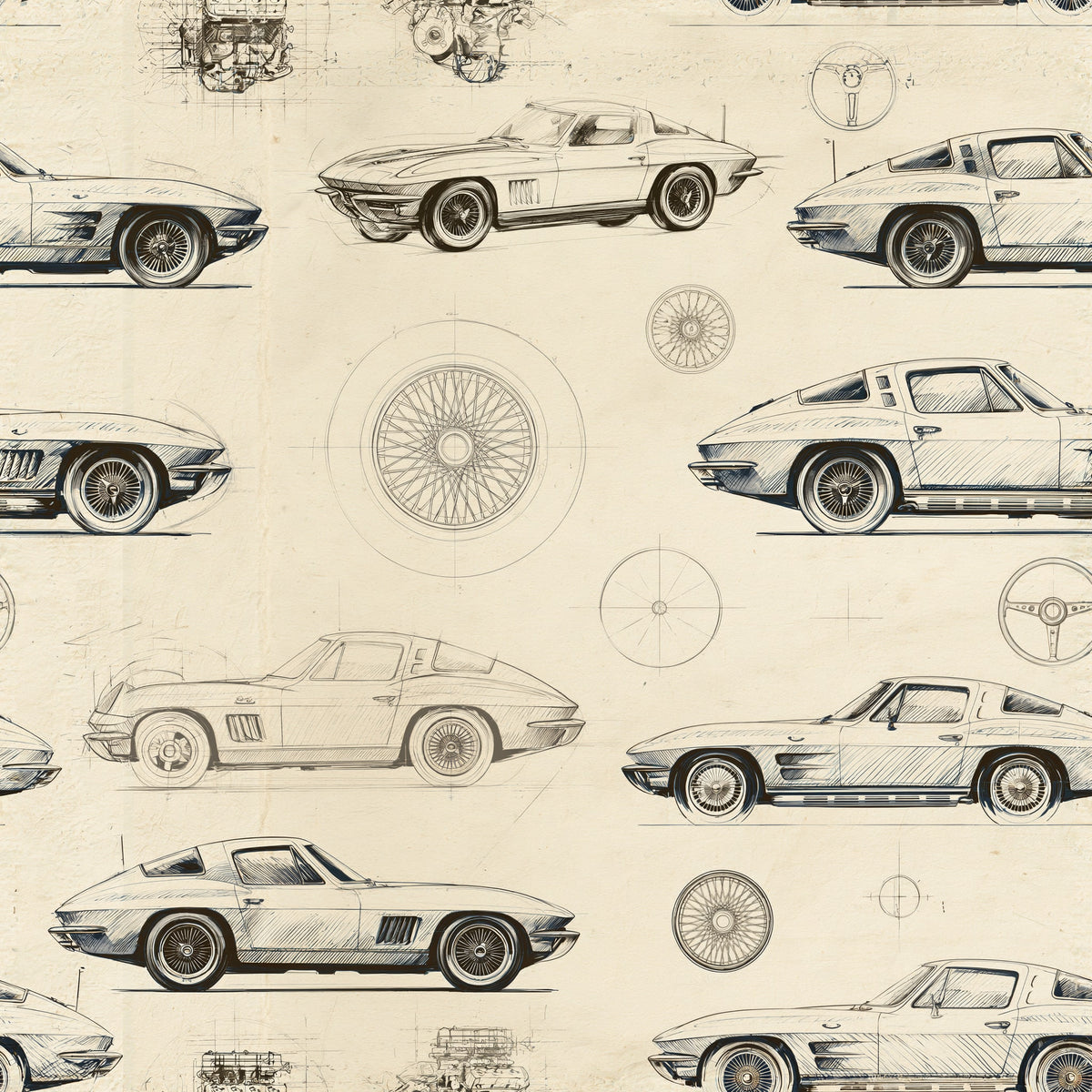 Mechanic's Draft — wallpaper pattern