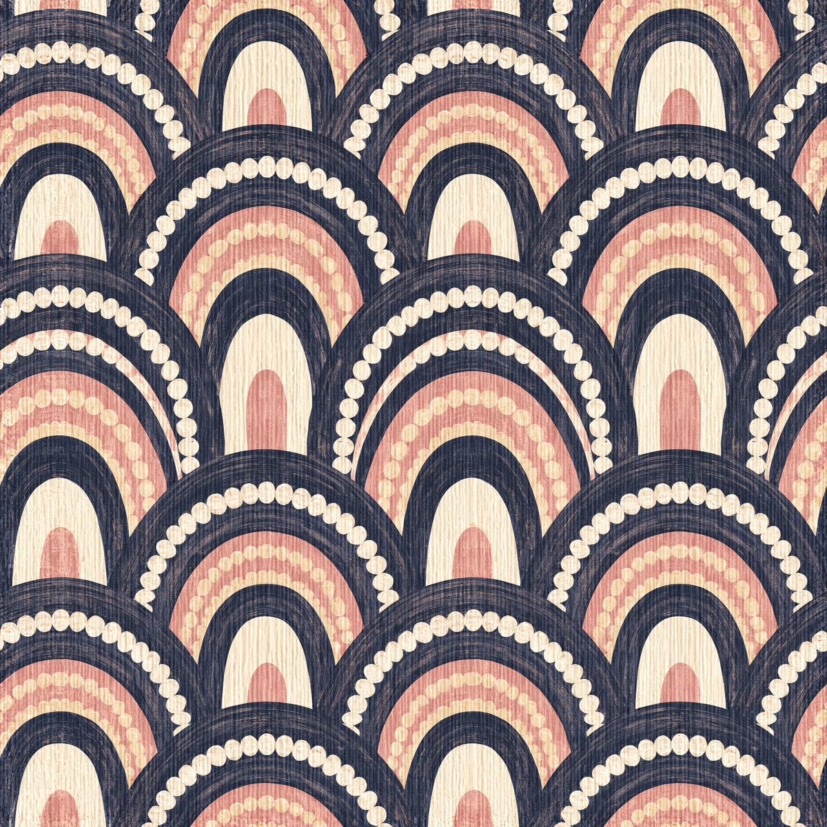 Beaded Scallop Arcade — wallpaper pattern