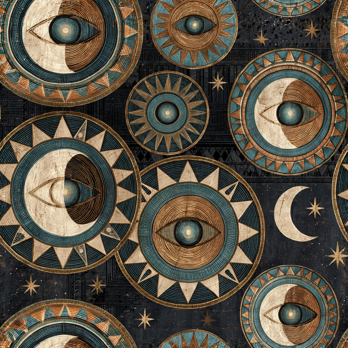 Watchful Orbits — wallpaper pattern