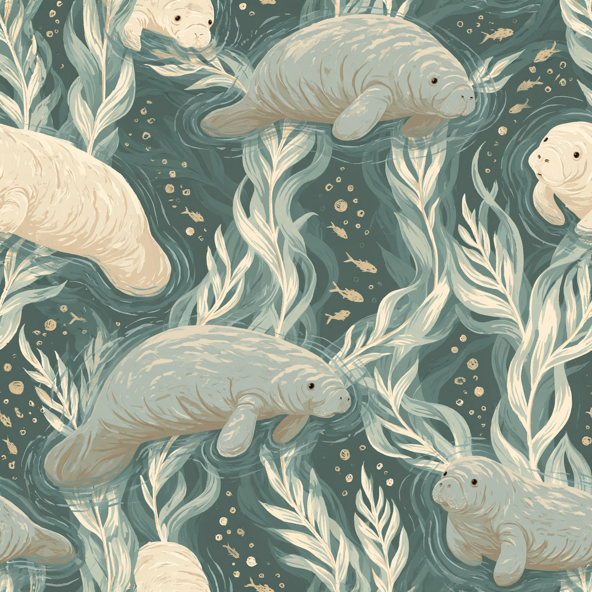 Estuary Graze — wallpaper pattern