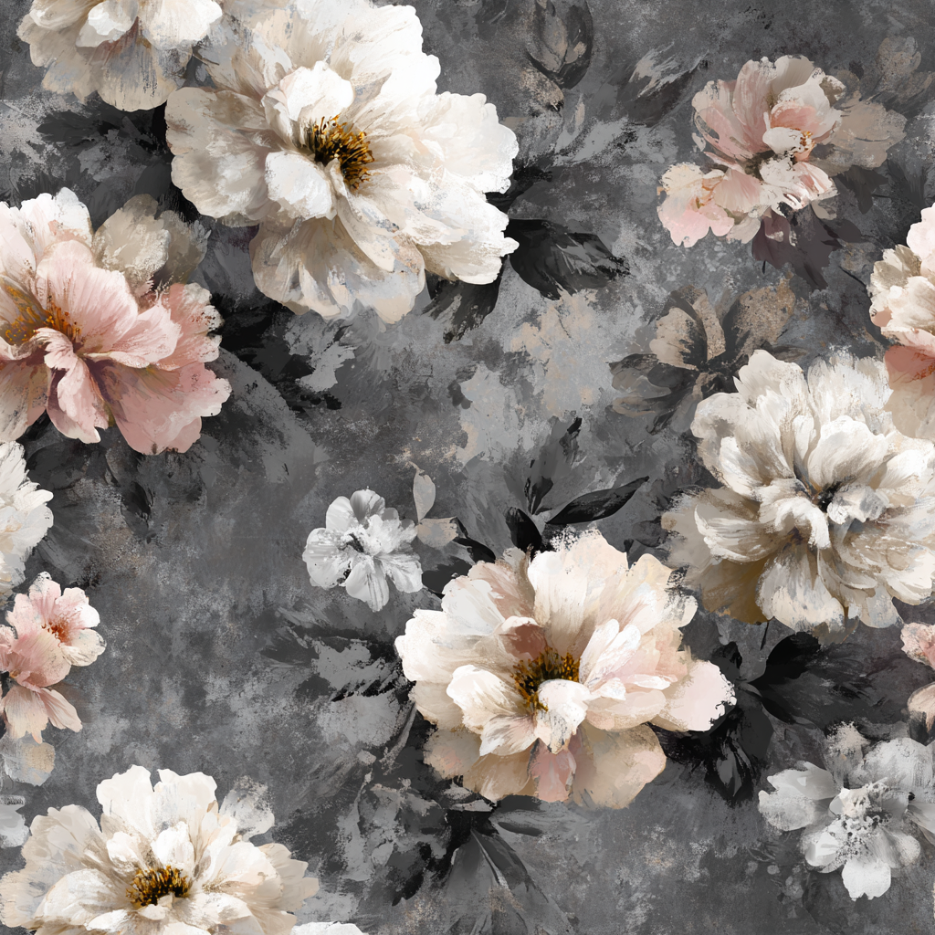 Ashen Peony Wallpaper