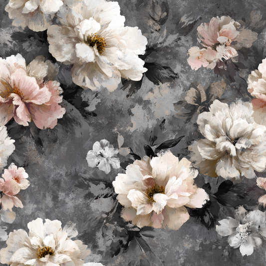 Ashen Peony Wallpaper