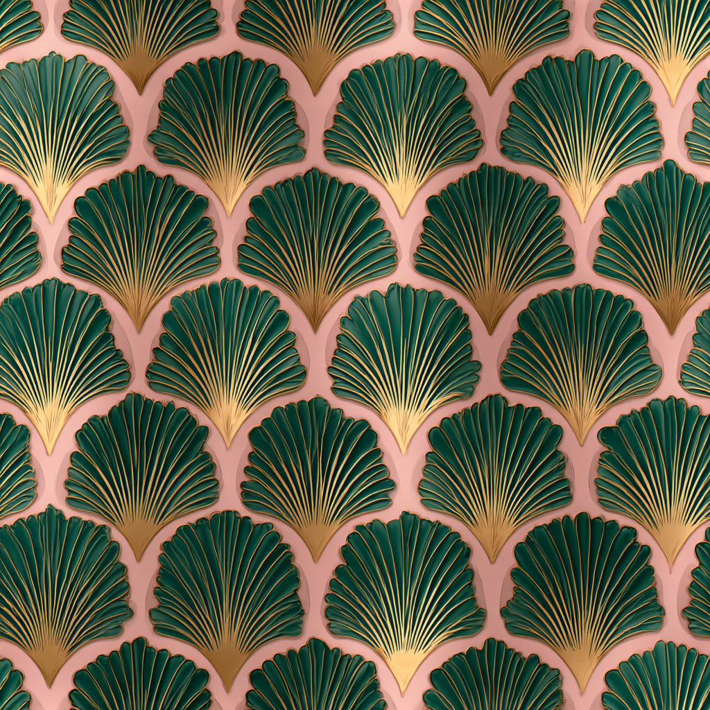 Deco Shells Wallpaper