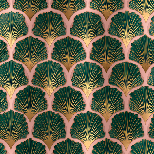 Deco Shells Wallpaper