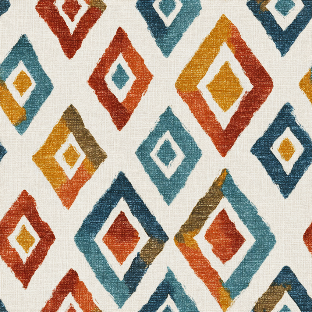 Sonora Diamond Wallpaper with geometric diamond shapes pattern and textured finish.