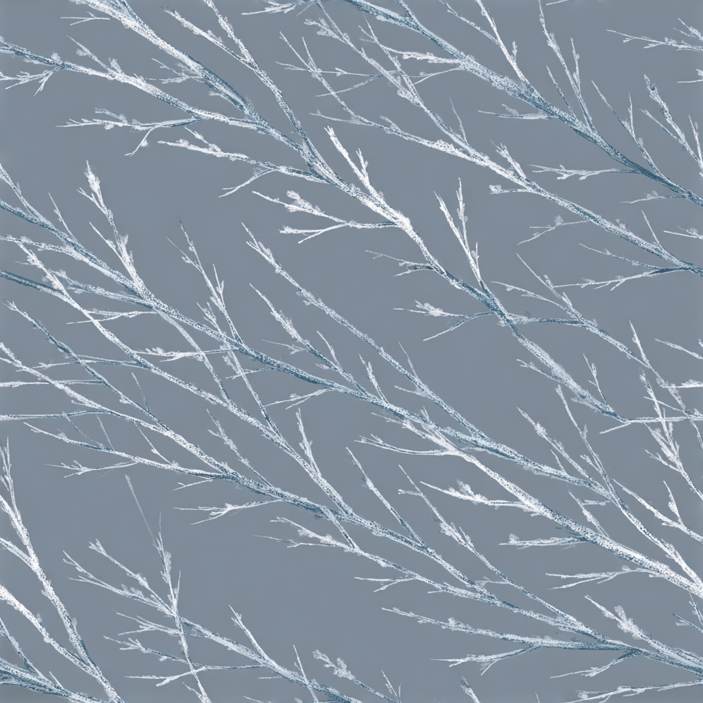 Blue and white vein wallpaper with glacialis pattern, featuring a textured tree branch design.