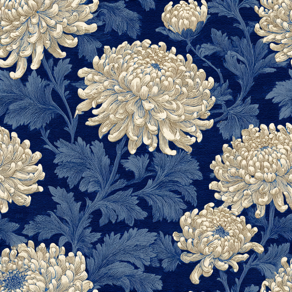 Midnight Chrysanthemum Wallpaper