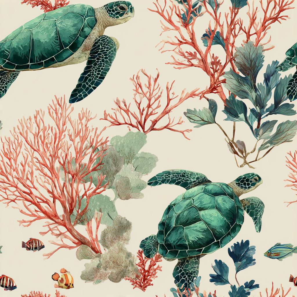 Coral Passage Wallpaper