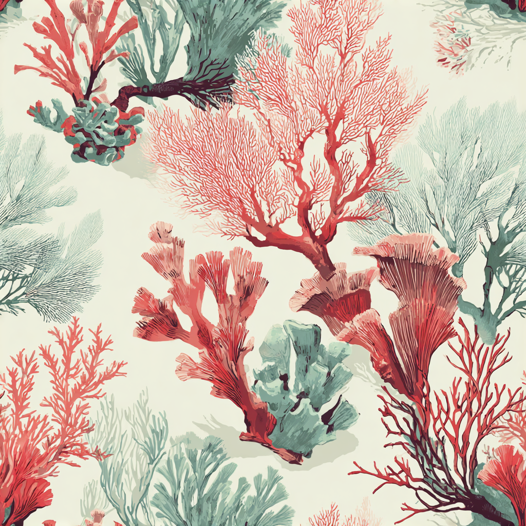 Coral Script Wallpaper