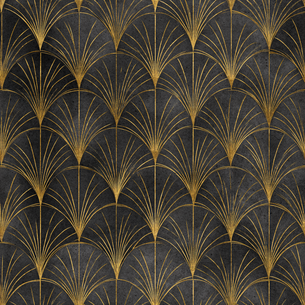 Gilded Deco Fan Wallpaper