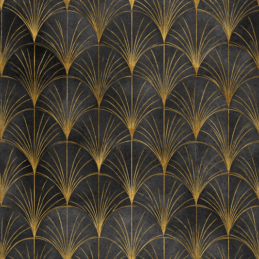 Gilded Deco Fan Wallpaper