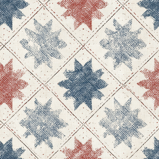 Heirloom Quilt Stars Wallpaper