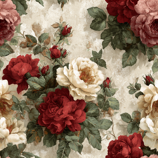 English Rose Tangle Wallpaper