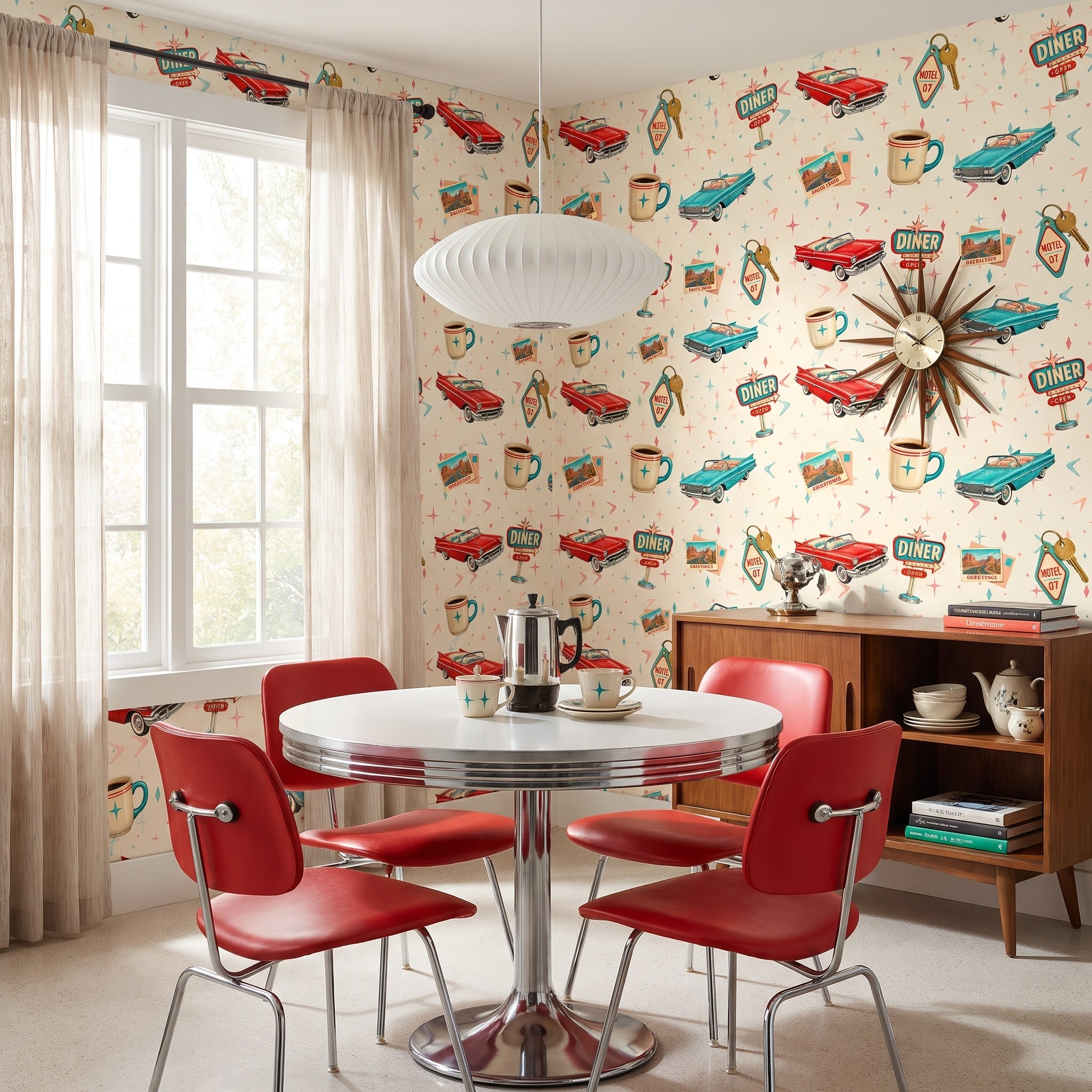 Route 66 Postcard — styled room 1