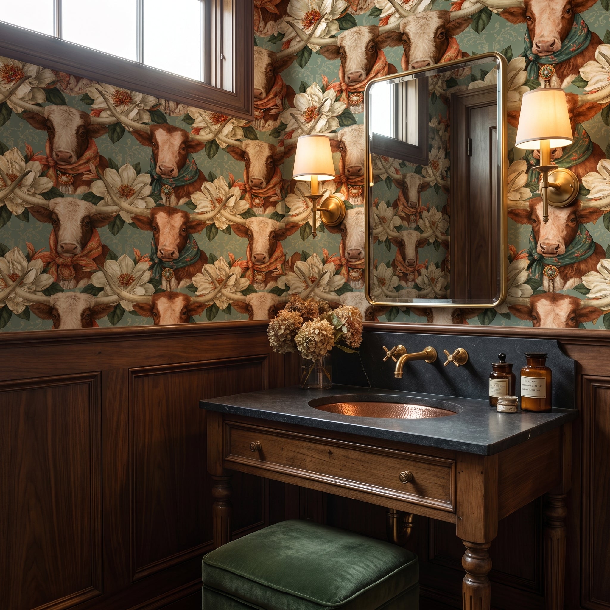Longhorn Blooms — styled room 1
