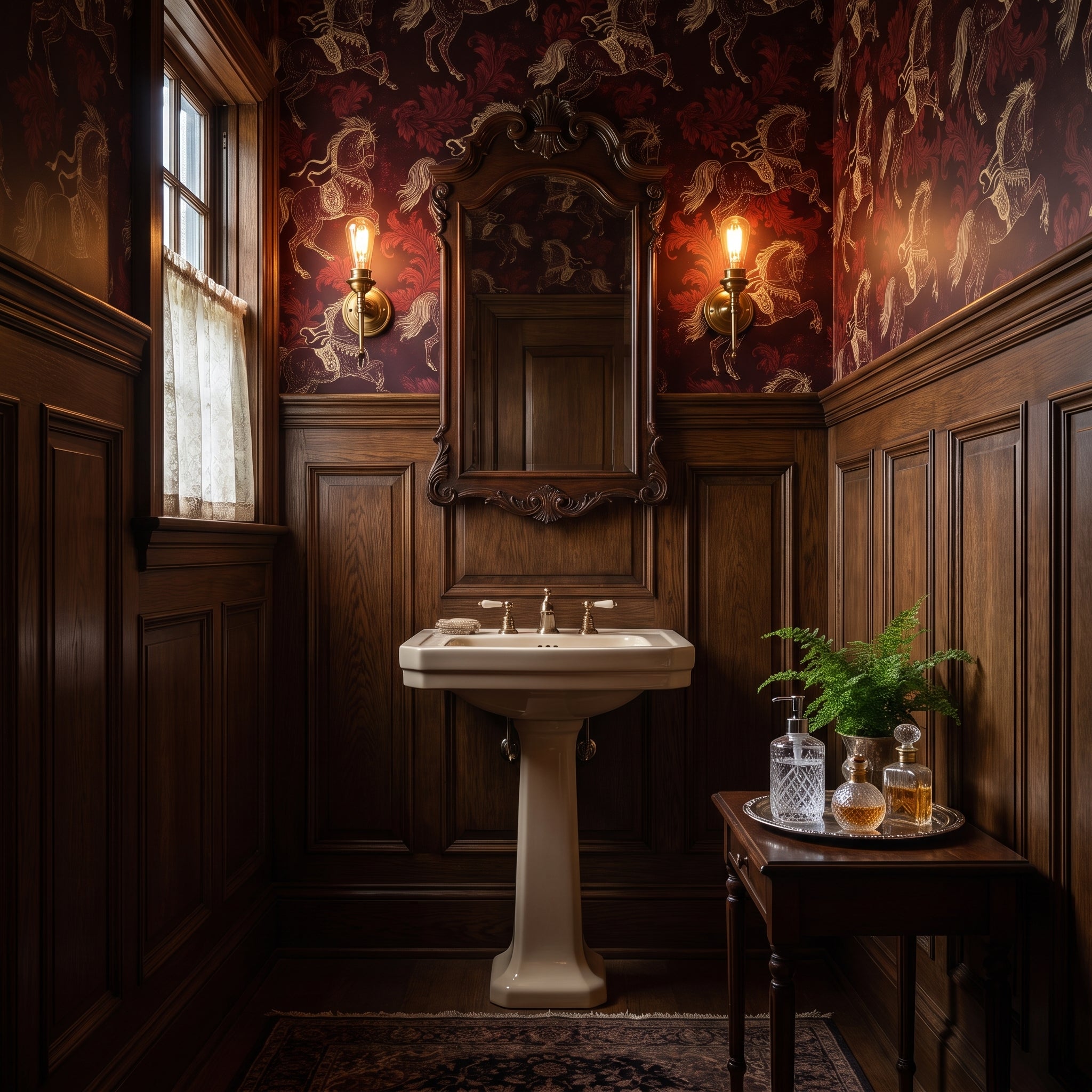 Cavalier in Crimson — styled room 2