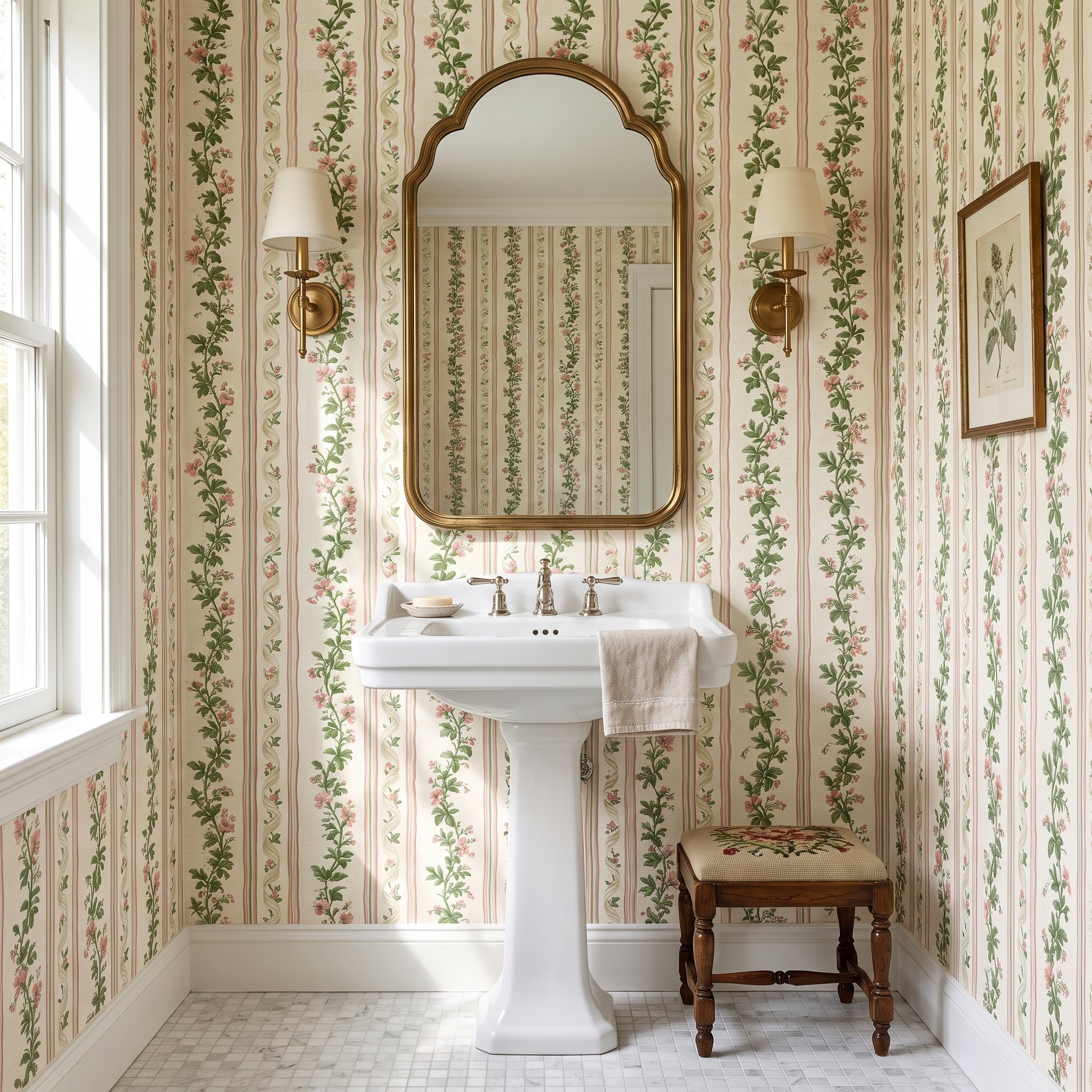 Ribboned Petal Columns — styled room 2
