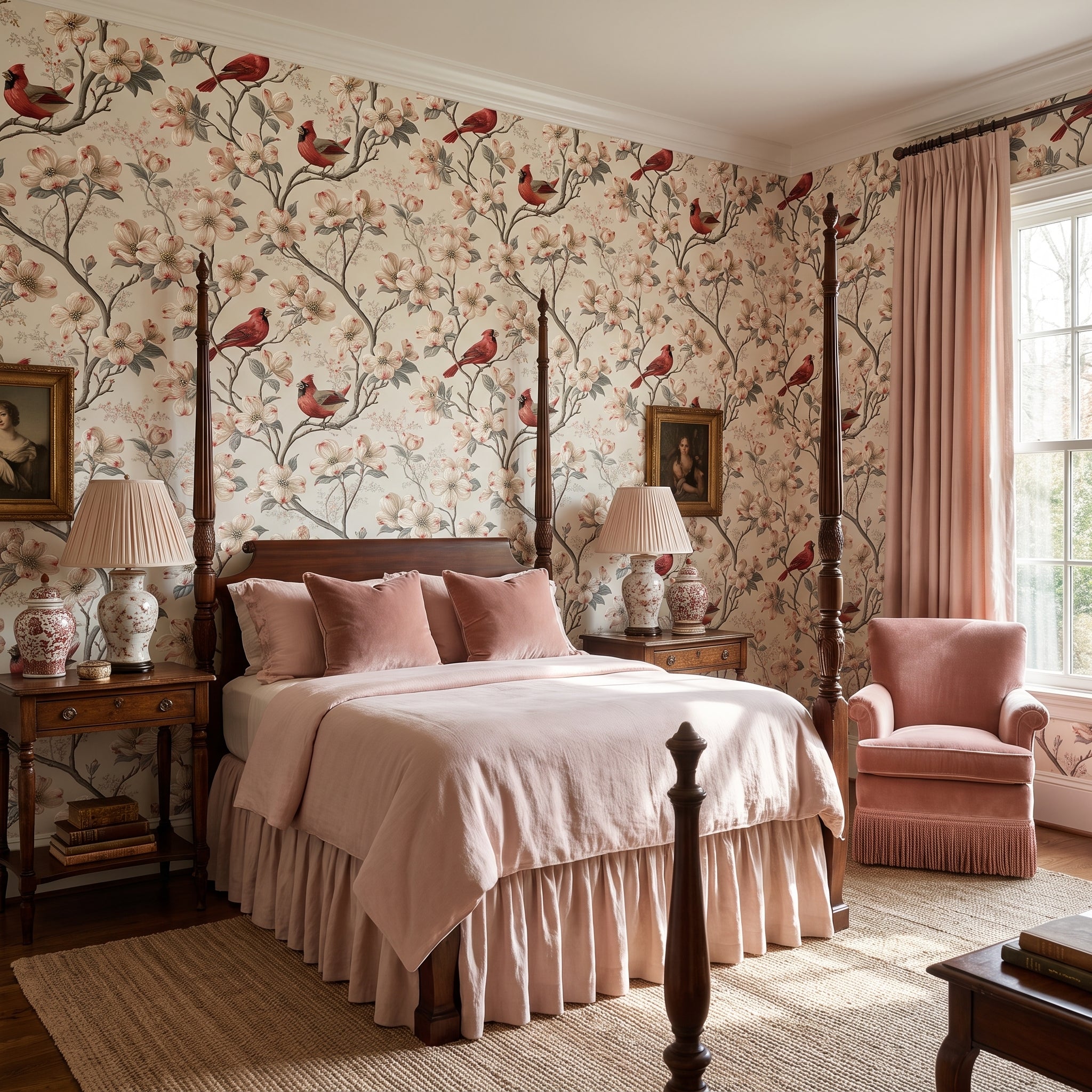 Cardinal and Dogwood — styled room 2