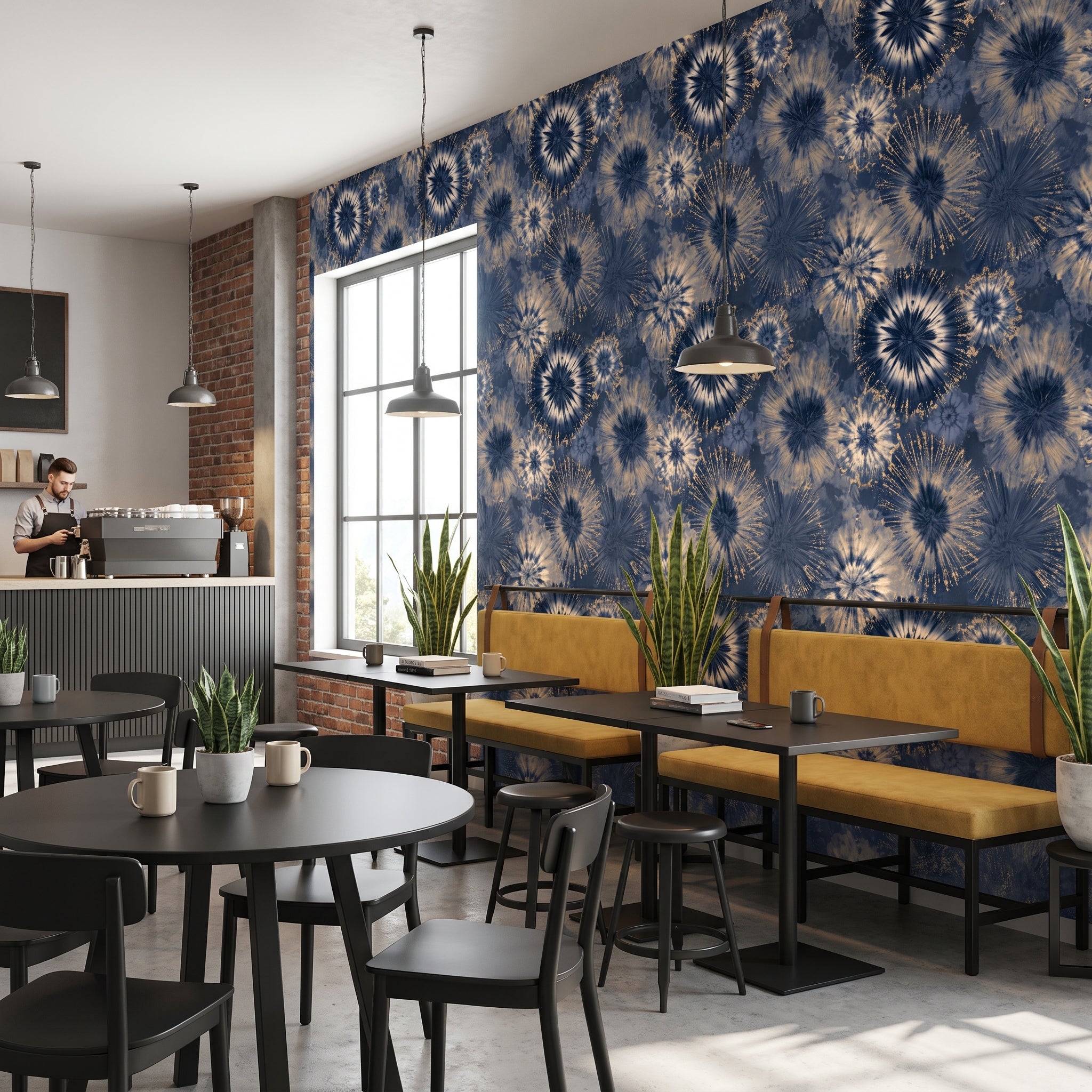 Indigo Sunburst — styled room 3